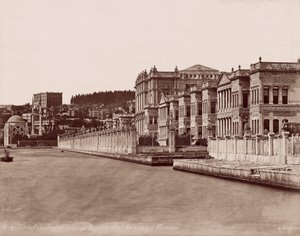 Dolmabahçe Palace and German Embassy by Guillaume Berggren