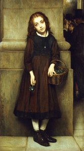 Flower Girl outside the Opera by Guillaume Charles Brun