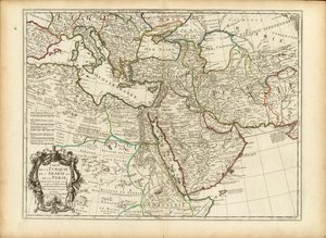 Map of the Ottoman and Persian Empires (Cropped) by Guillaume Delisle