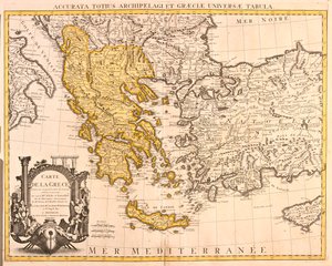 Albania, large part of Greece (except northeast), large part of Republic of Macedonia (except north) by Guillaume Delisle