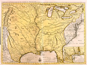 Map of Louisiana and the Mississippi River