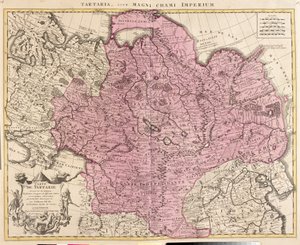 Map of Tartaria (Central Asia, Siberia, Turkestan, Mongolia and Manchuria) by Guillaume Delisle