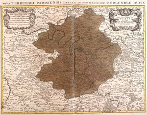 Map of the Ile de France by Guillaume Delisle