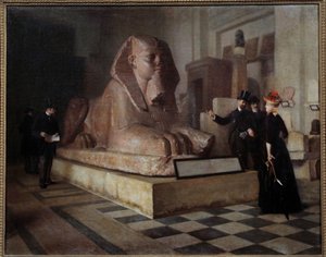 Egyptian Hall of the Louvre by Guillaume Larrue