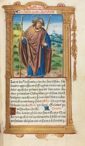 Printed Book of Hours (Use of Rome): fol. 100r, St. James the Greater by Guillaume Le Rouge