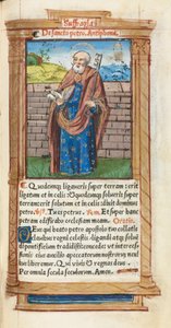 Printed Book of Hours (Use of Rome): Folio 99r, St. Peter