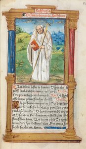 Printed Book of Hours Use of Rome: fol. 108r, St. Bernard of Clairvaux, 1510 by Guillaume Le Rouge