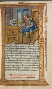 Printed Book of Hours Use of Rome: fol. 20r, St. Mark, 1510 by Guillaume Le Rouge