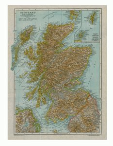 Map of Scotland by Gull Engraving Company