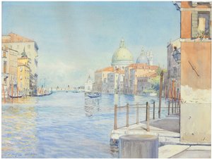 The Grand Canal, Venice, with the Santa Maria della Salute by Gunnar Widforss