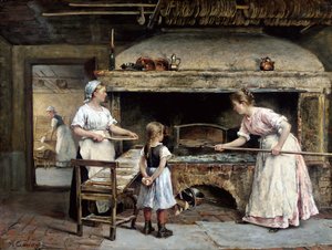 Inside a Bakery by Gustaf Olaf Cederstrom