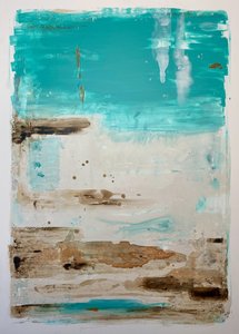 Coastal Teal Abstract