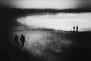 Blurred Figures Landscape by Gustav Davidsson