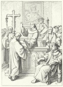 Martin Luther Being Awarded His Doctorate by Andreas Karlstadt at the University of Wittenberg, 1512