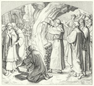 Martin Luther burning the papal bull at Wittenberg, 1520 by Gustav Ferdinand Leopold Konig