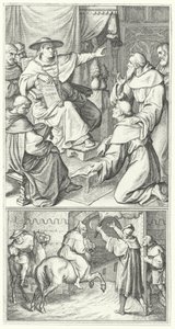 Martin Luther leaving the Pope