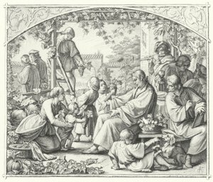 Martin Luther with his family and some of his contemporaries enjoying the summer by Gustav Ferdinand Leopold Konig