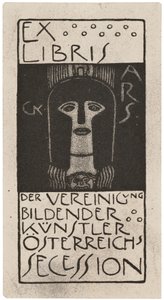 Bookplate from Ver Sacrum, Published 1898-99 by Gerlach, Schenk and Seeman by Gustav Klimt