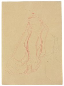 Costume Study with Hands Clasped Together by Gustav Klimt