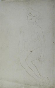 Nude Woman Seated, c.1903 by Gustav Klimt