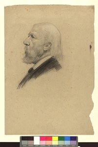Portrait Study of an Old Man in Profile to the Left by Gustav Klimt