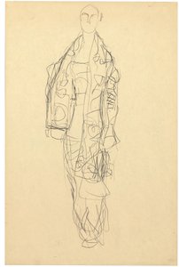 Standing Lady with Cape (c.1914-16) by Gustav Klimt