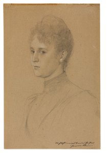 Study for a portrait (Mrs. Heymann?), c.1892 by Gustav Klimt