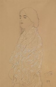 Woman with a White Shawl by Gustav Klimt