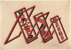 Propaganda Stand (Workers of the World Unite) by Gustav Klutsis