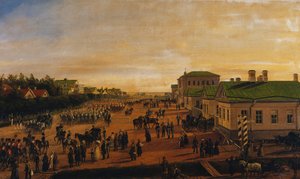 Tsar Nicholas Returning from a Military Parade at Krasnoe Selo by Gustav Schwarz