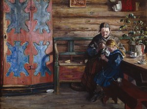 Farm Interior with Granddaughter