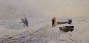 Ice Cutting on Bondivann by Gustav Wentzel