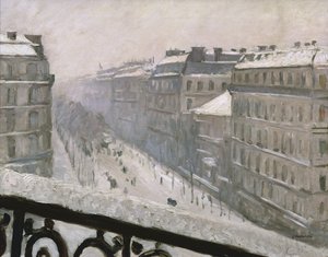 Boulevard Haussmann in the Snow, 1879 or 1881