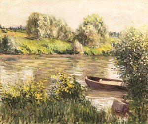 Boat near the Shore, Autumn Effect by Gustave Caillebotte