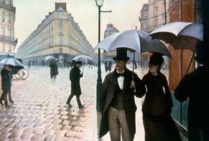 Paris Street in Rainy Weather