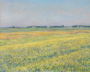The Plain of Gennevilliers, Yellow Fields by Gustave Caillebotte