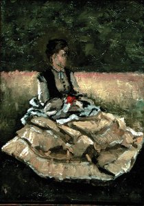 Woman Seated on the Lawn by Gustave Caillebotte