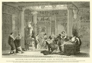 Reconstruction of the house of a wealthy Roman, Rue Montaigne, Paris, France by Gustave Clarence Rodolphe Boulanger