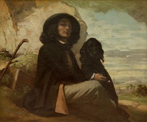 Courbet with his Black Dog