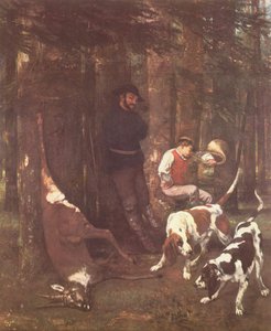 The Prey (Hunting with Dogs) by Gustave Courbet