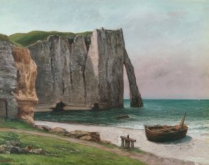 The Cliffs of Étretat. Around 1869 by Gustave Courbet