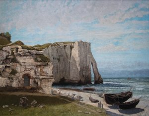 The Cliff of Étretat After the Storm by Gustave Courbet