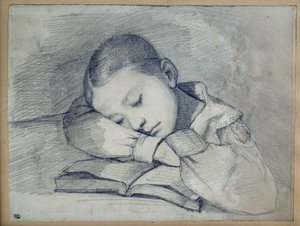 Portrait of Juliette Courbet sleeping