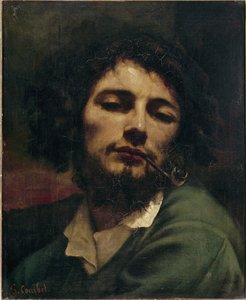 Self-portrait or the man with the pipe by Gustave Courbet