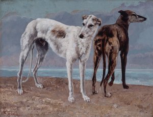 The Greyhounds of the Comte de Choiseul by Gustave Courbet