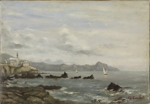 View of the Church of Boccadasse in Genoa and the Promontory of Portofino by Gustave Courbet