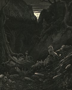 A Lion Came, Against Me as It Appeared by Gustave Dore