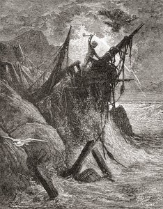 After an original work by Gustave Dore for the book The Toilers of the Sea by Victor Hugo by Gustave Dore