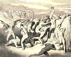 Ah! How They Made Them Bound at the First Stripe! by Gustave Dore