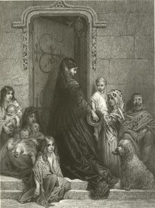 Alms Giving by Gustave Dore